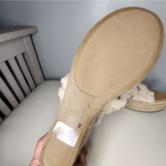Altar’d State Platform Wedge Sandals Women’s Size 10 Wales Furry Espadrille NWOT - Picture 4 of 6